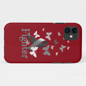 Kämpfer-Diabetes-Bewusstseins-Band Case-Mate iPhone Hülle (Rückseite (Horizontal))