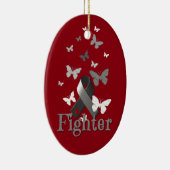 Kämpfer-Diabetes-Bewusstseins-Band Keramik Ornament (Rechts)