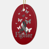 Kämpfer-Diabetes-Bewusstseins-Band Keramik Ornament (Links)