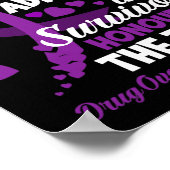 Kämpfer ehren das Bewusstsein für Drogenüberdosier Poster (Ecke)