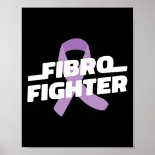 Kämpfer - Fibromyalgie - Lila Band zur Aufklärung Poster