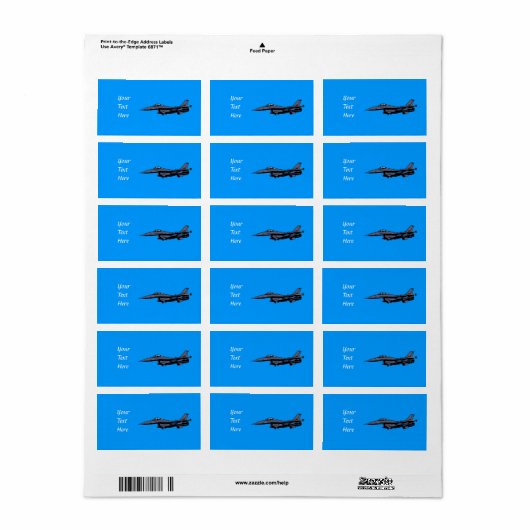 Kämpfer fliegen adressaufkleber (Vorne)