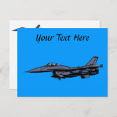 Kämpfer fliegen postkarte (Vorne/Hinten)