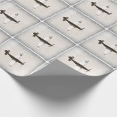 Kämpfer-Flugzeug B&W Geschenkpapier (Ecke)