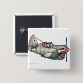 Kämpfer-Flugzeug-Buttone des Flugzeug-WW2 Button (Vorne & Hinten)