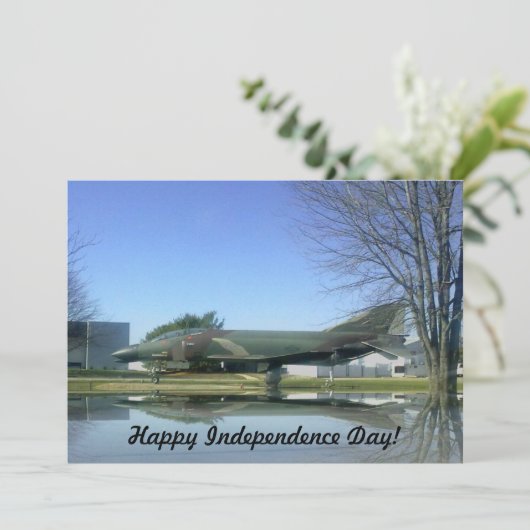 Kämpfer-Flugzeug (F4-Phantom) Einladung (Stehend Vorderseite)