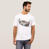 Kämpfer-Flugzeug-Kleid des Flugzeug-WW2 T-Shirt (Vorne ganz)