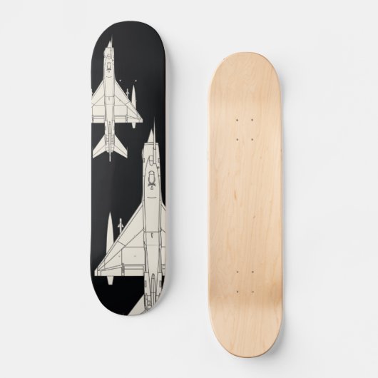 Kämpfer-Flugzeug Skateboard (Vorderseite)