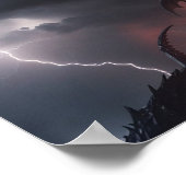 Kämpfer fordern Drachen heraus Poster (Ecke)
