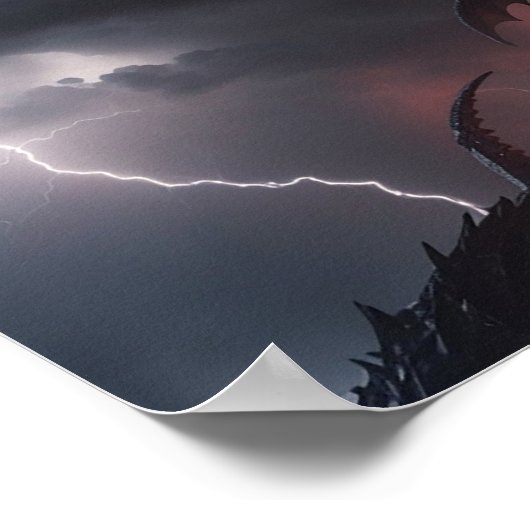 Kämpfer fordern Drachen heraus Poster (Ecke)