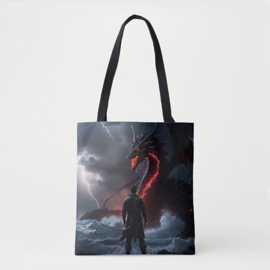 Kämpfer fordern Drachen heraus Tasche (Vorderseite)