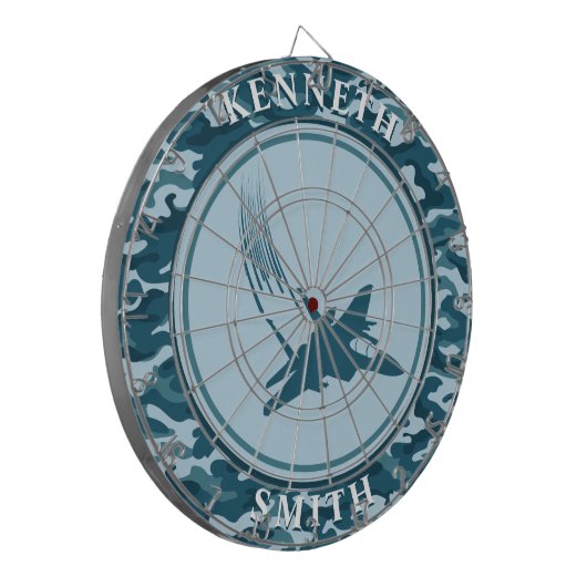 Kämpfer für Jet und Camouflage Dartscheibe (Vorderseite Links)