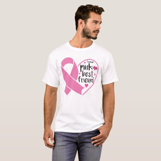 Kämpfer gegen den rosa Ribbon-Krieger und Freund d T-Shirt (Vorne ganz)