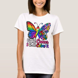 Kämpfer gegen Krebs Bewusstseins-Schleife Schmette T-Shirt