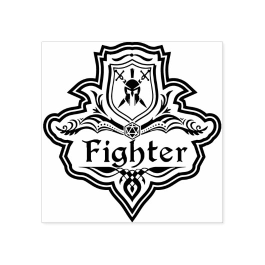 Kämpfer Gummistempel (Prägung)