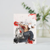 Kämpfer Hip Hop Tänzer Postkarte (Stehend Vorderseite)