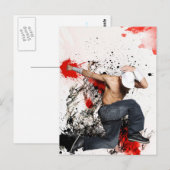 Kämpfer Hip Hop Tänzer Postkarte (Vorne/Hinten)