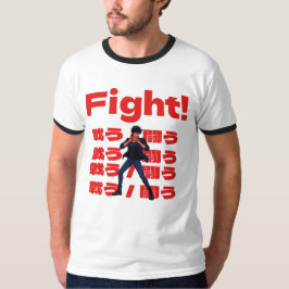 Kämpfer im 90er Retro-Anime-Stil T-Shirt