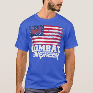 Kämpfer-Ingenieur mit amerikanischer Flagge Not le T-Shirt