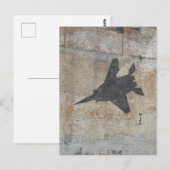 Kämpfer-Jet-Design Postkarte (Vorne/Hinten)