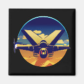 Kämpfer-Jet-Flugzeug Magnet (Vorne)