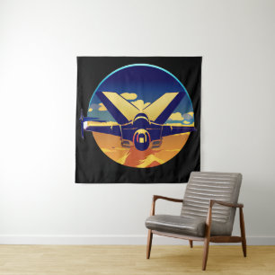 Kämpfer-Jet-Flugzeug Wandteppich