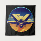 Kämpfer-Jet-Flugzeug Wandteppich (Vorderseite)