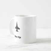 Kämpfer Jet Man Up Kaffeetasse (Vorderseite Links)