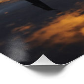 Kämpfer Jet Sunset Poster (Ecke)