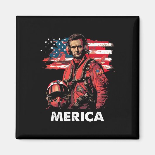 Kämpfer Jets Abraham Lincoln 4. Juli Jungs Amer Magnet (Vorne)