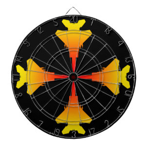 Kämpfer Jets Metal Cage Black Dartboard Dartscheibe