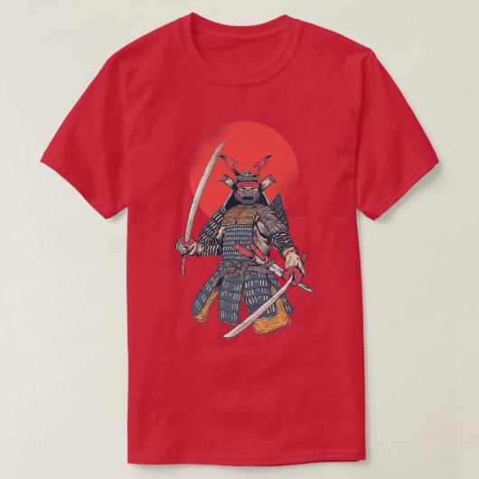 Kämpfer Kriegerrüstung Japans Samurai T-Shirt (Design vorne)
