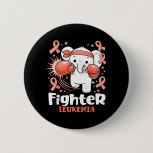 Kämpfer Leukämie-Bewusstsein Lustiger Box-Elefant Button