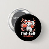 Kämpfer Leukämie-Bewusstsein Lustiger Box-Elefant Button (Vorne & Hinten)