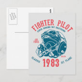 Kämpfer Pilot Classic Jet Flugzeug Postkarte (Vorne/Hinten)