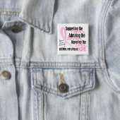 Kämpfer-Überlebende Aquarell-Rosa-Band genommen Button (Beispiel)