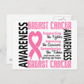 Kämpfer Überlebende nehmen 6 Brustkrebs ein Postkarte (Vorne/Hinten)