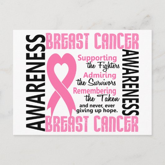 Kämpfer Überlebende nehmen 6 Brustkrebs ein Postkarte (Vorderseite)
