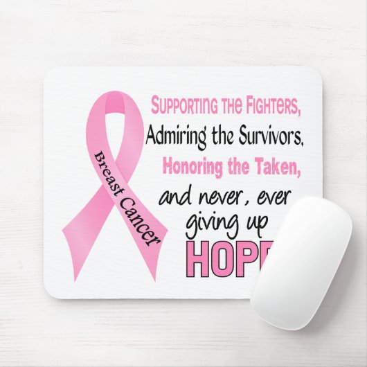 Kämpfer-Überlebende rosa Band-Brustkrebs genommen Mousepad (Mit Mouse)