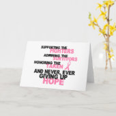 Kämpfer Überlebende von 3 Brustkrebs Karte (Gelbe Blume)