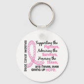 Kämpfer Überlebende von 4 Brustkrebs Schlüsselanhänger (Vorderseite)
