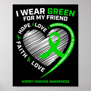 Kämpfer und Krieger geben Freund grüne Nierenerkra Poster