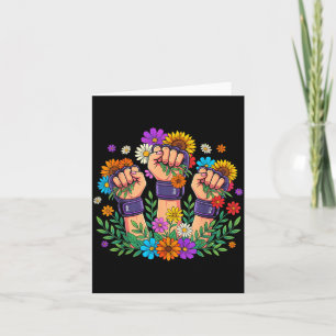 Kämpferin MMA Florale Boxhandschuhe Stärke Karte