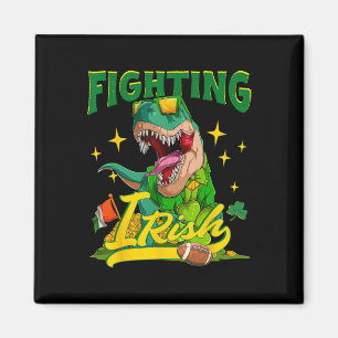 Kämpferisch irische Fußll Vintage-Dinosaurier für Magnet
