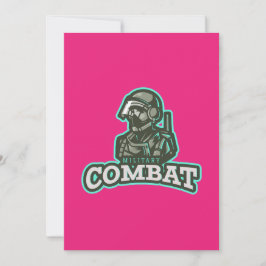 Kampfesports-Emblem | Digital Warrior-Logo Einladung