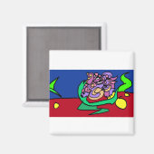 Kampffisch Freude Magnet (Vorderseite/Rückseite)