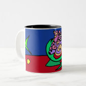 Kampffisch Freude Zweifarbige Tasse (Vorderseite Links)