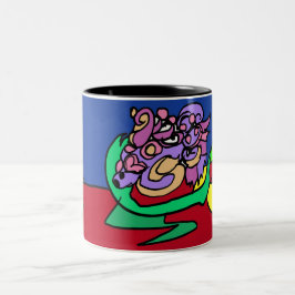 Kampffisch Freude Zweifarbige Tasse