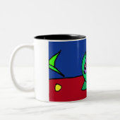 Kampffisch Freude Zweifarbige Tasse (Links)