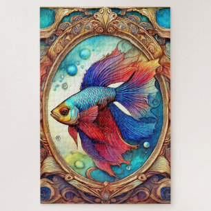 Kampffisch in Aquarell Puzzle